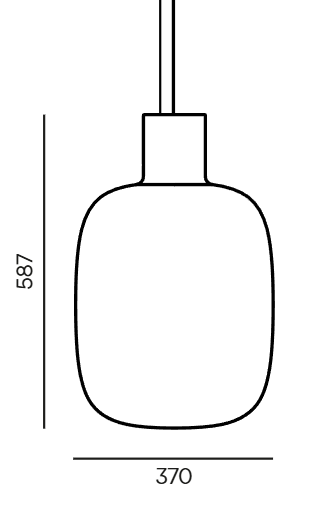 Product specifications for Transparent Glass w/ Glossy Surface / Copper Body w/ Copper Canopy (Black Cable) / TRIAC w/ 2600K