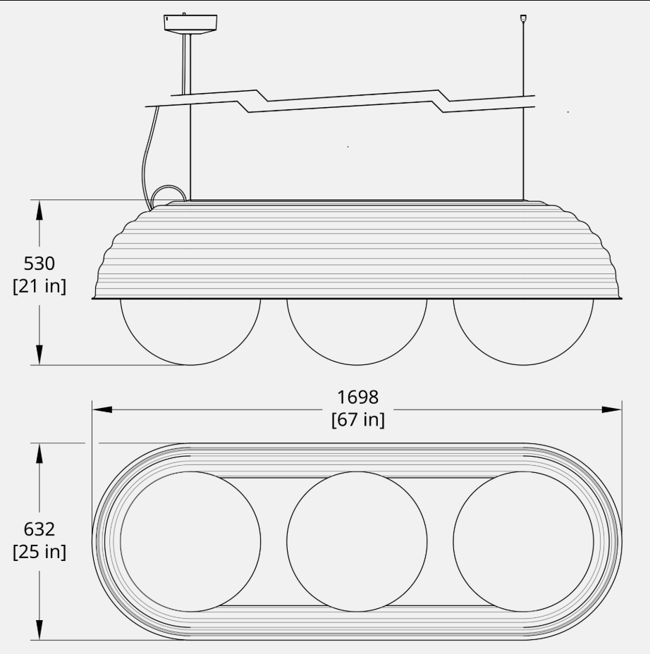 Product specifications for Grey Felt / DALI w/ 2700K / Black Cord and Flat Canopy