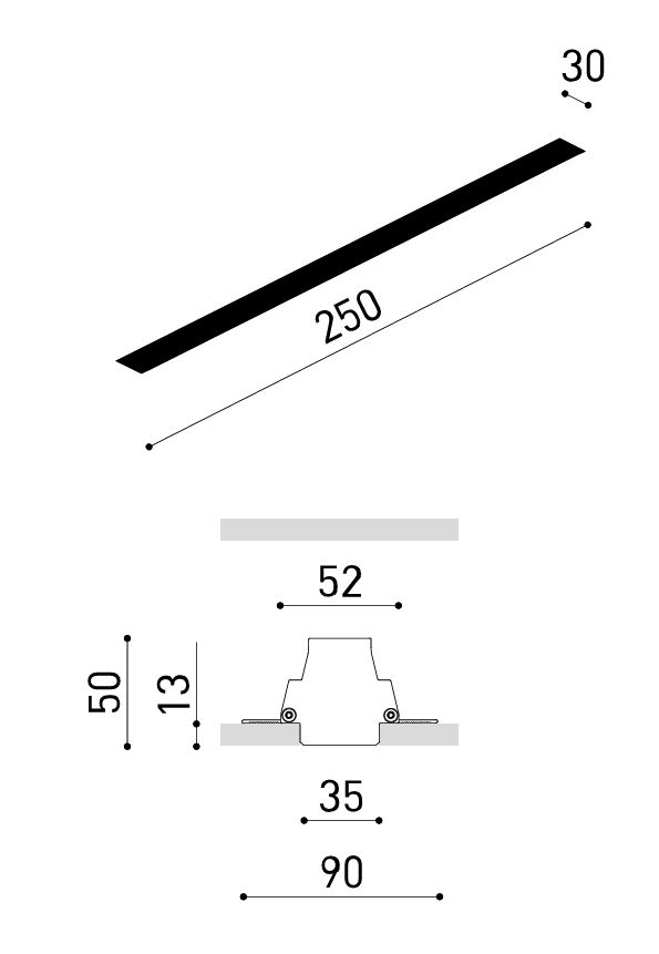 Product specifications for Standard / 250mm / 3000K