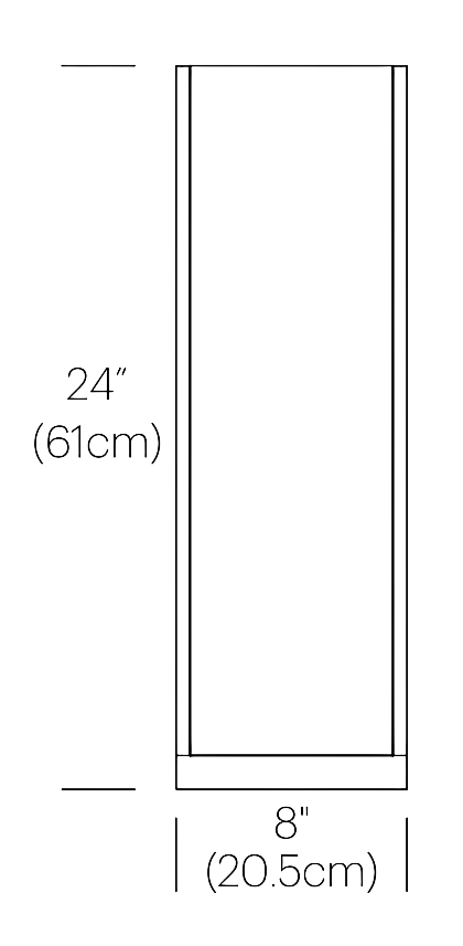 Product specifications for 61 cm (24")