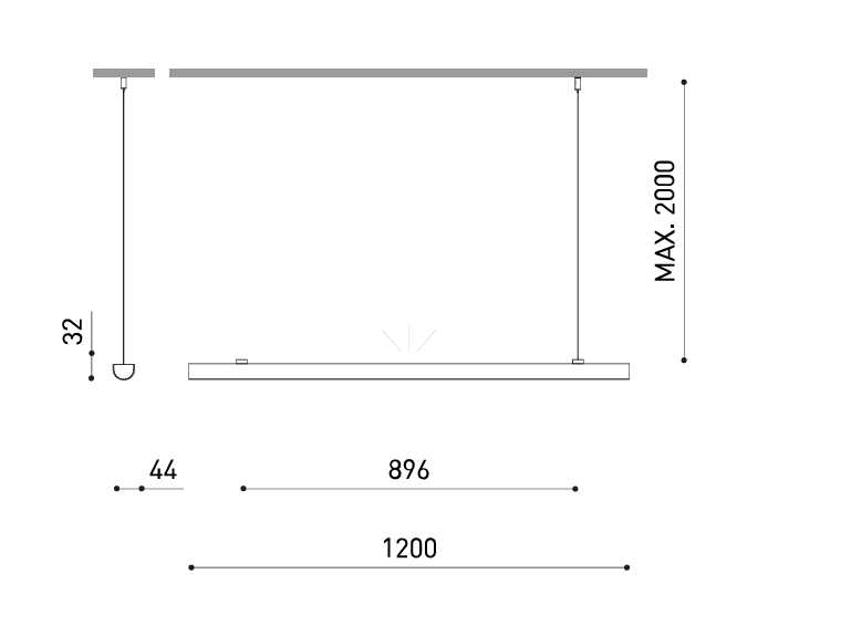 Product specifications for DIVI INDIRECT MIDDLE / Textured black / 51%