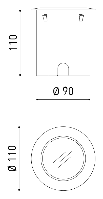 Product specifications for Black / M Wall Washer (No Dim) / 2700K