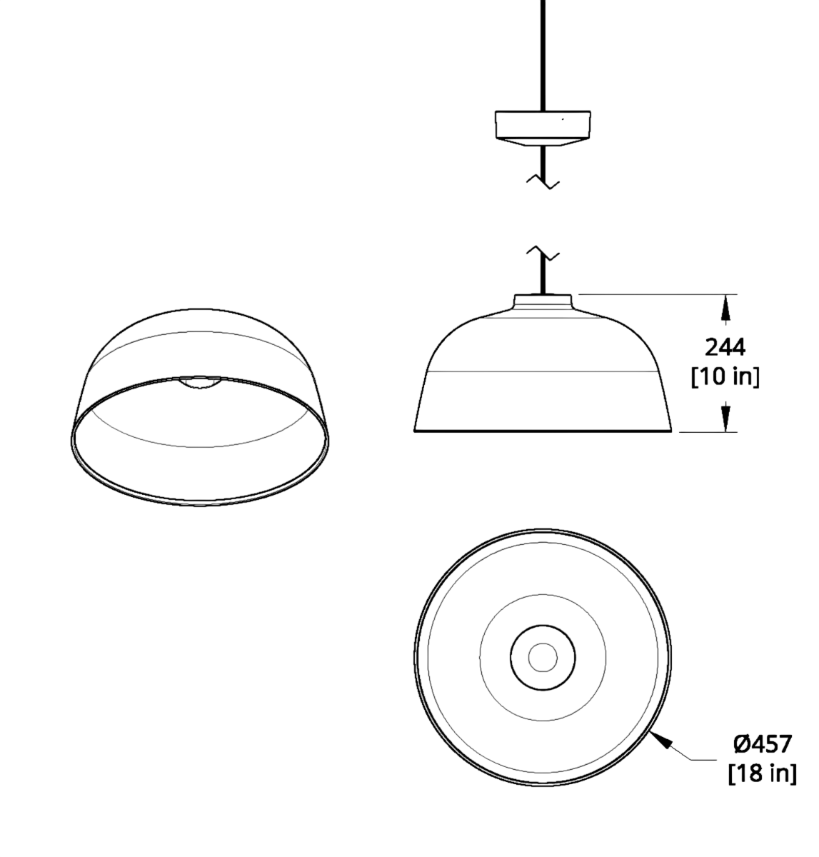 Product specifications for Outer Satin Black w/ Inner Salem Gold / 2200K / 1 - 10V w/ Flat Canopy