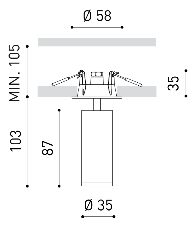 Product specifications for Gold / Spot / No Dim w/ 2700K