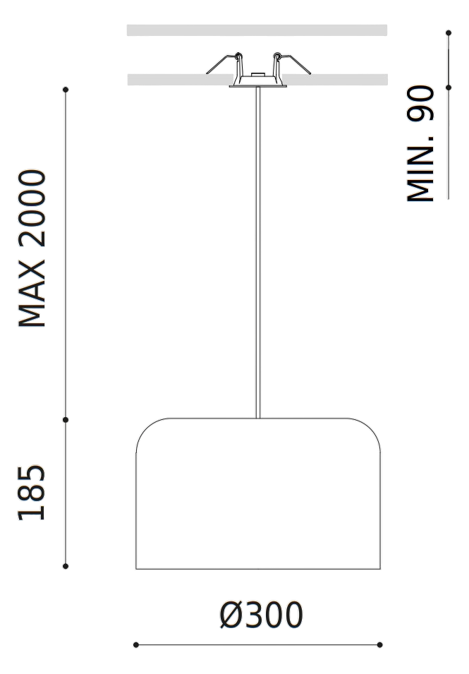 Product specifications for Bright Black / Phase Cut / 2700K