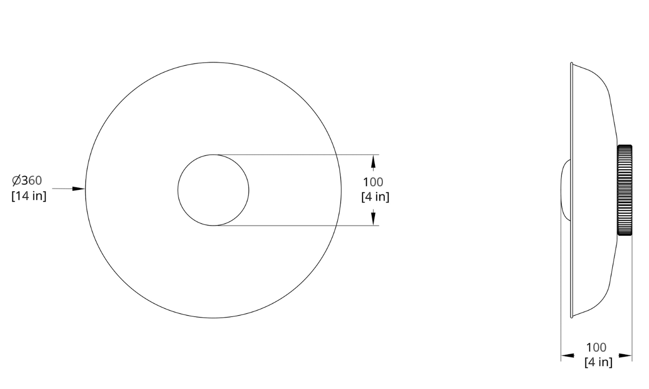 Product specifications for Cream White / Small Glass Diffuser w/ 2700K / DALI