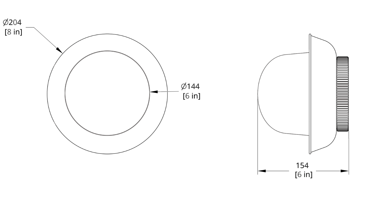 Product specifications for Cream White / Large Glass Diffuser w/ 3500K / Phase