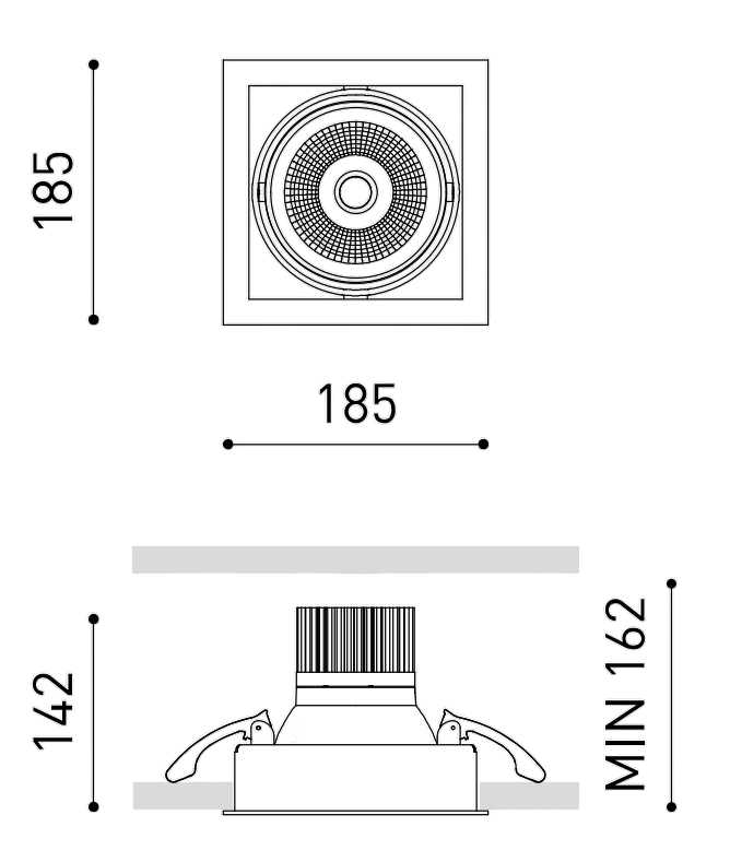 Product specifications for Textured Black / 1 w/ Spot (17°) / No Dim w/ 3000K