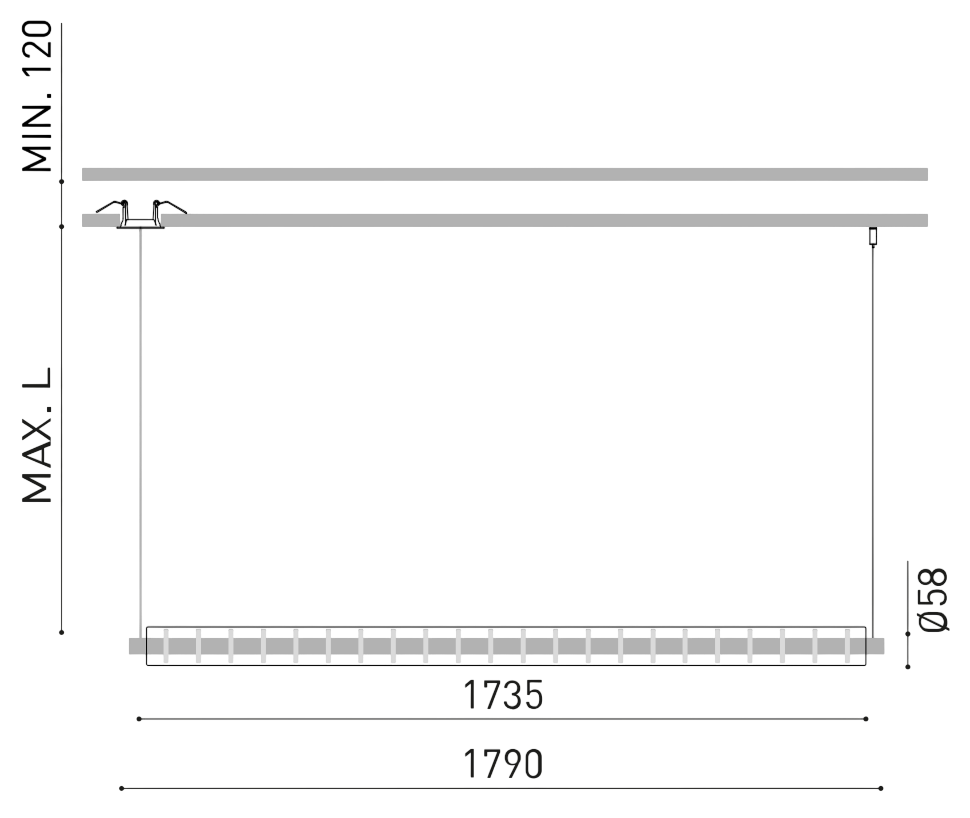 Product specifications for Brushed Gold / 2M / No Dim w/ 2700K
