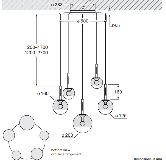 Product specifications for Cloud 5 / Phantom / Matt White w/ 20 - 170 cm