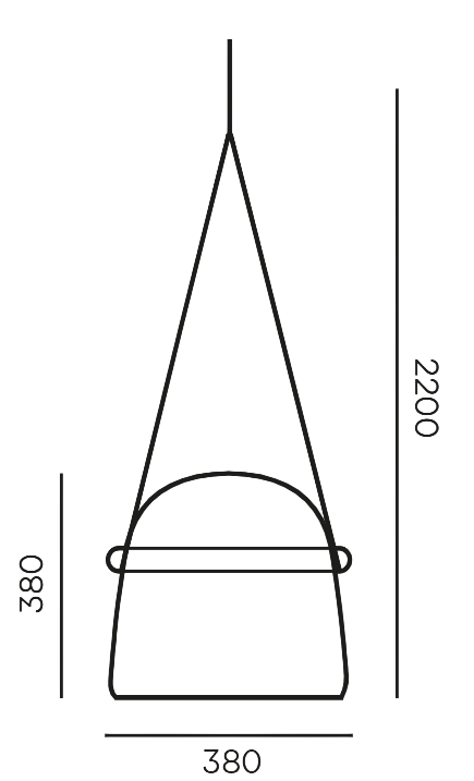 Mona Pendant - Large In Smoke Grey