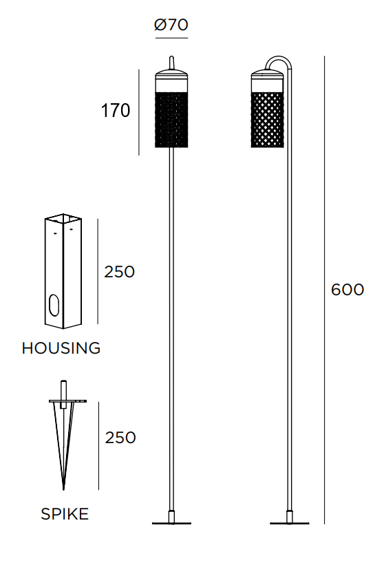 Product specifications for 60 cm / Housing / 2200K