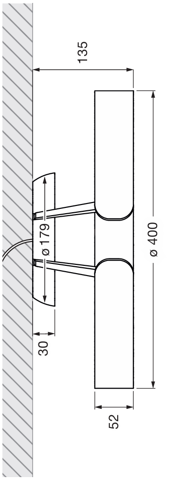 Product specifications for 40 cm / Matt White w/ White Canopy / None