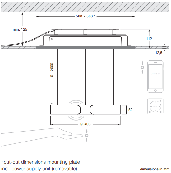Product specifications for Matt White / 40 cm w/ Wide Effect / Matt White