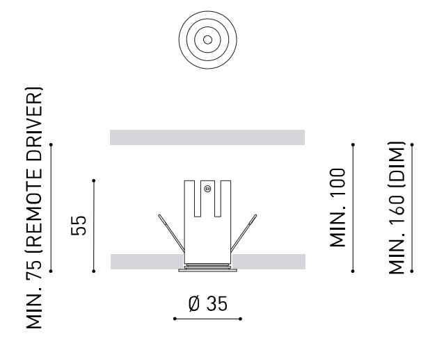 Product specifications for Black / 18° Spot / 2700K w/ No Dim