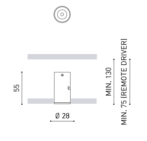 Product specifications for Black / 18° Spot / 2700K w/ No Dim