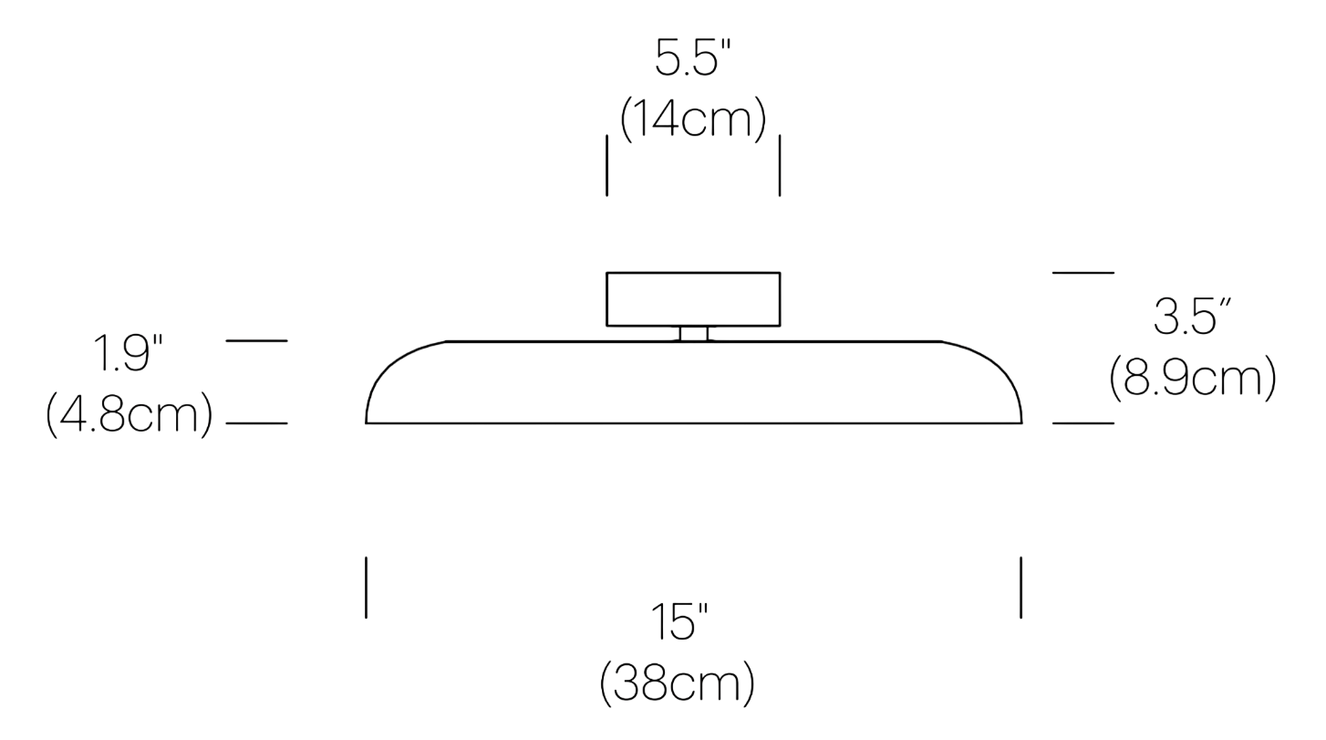 Product specifications for 38 cm (15") / Black Shade