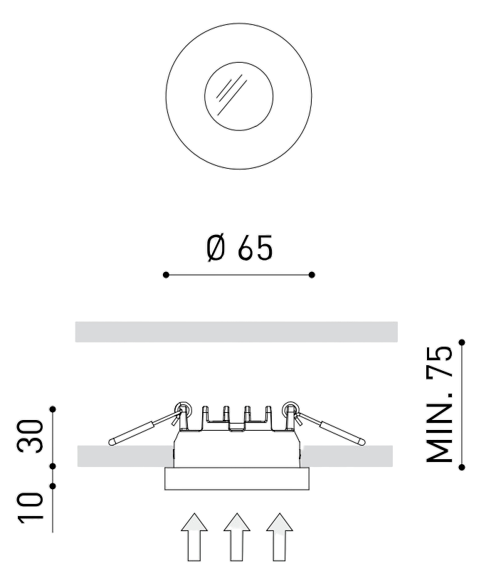 Product specifications for Textured Black / IP20 / No Dim w/ 2700K