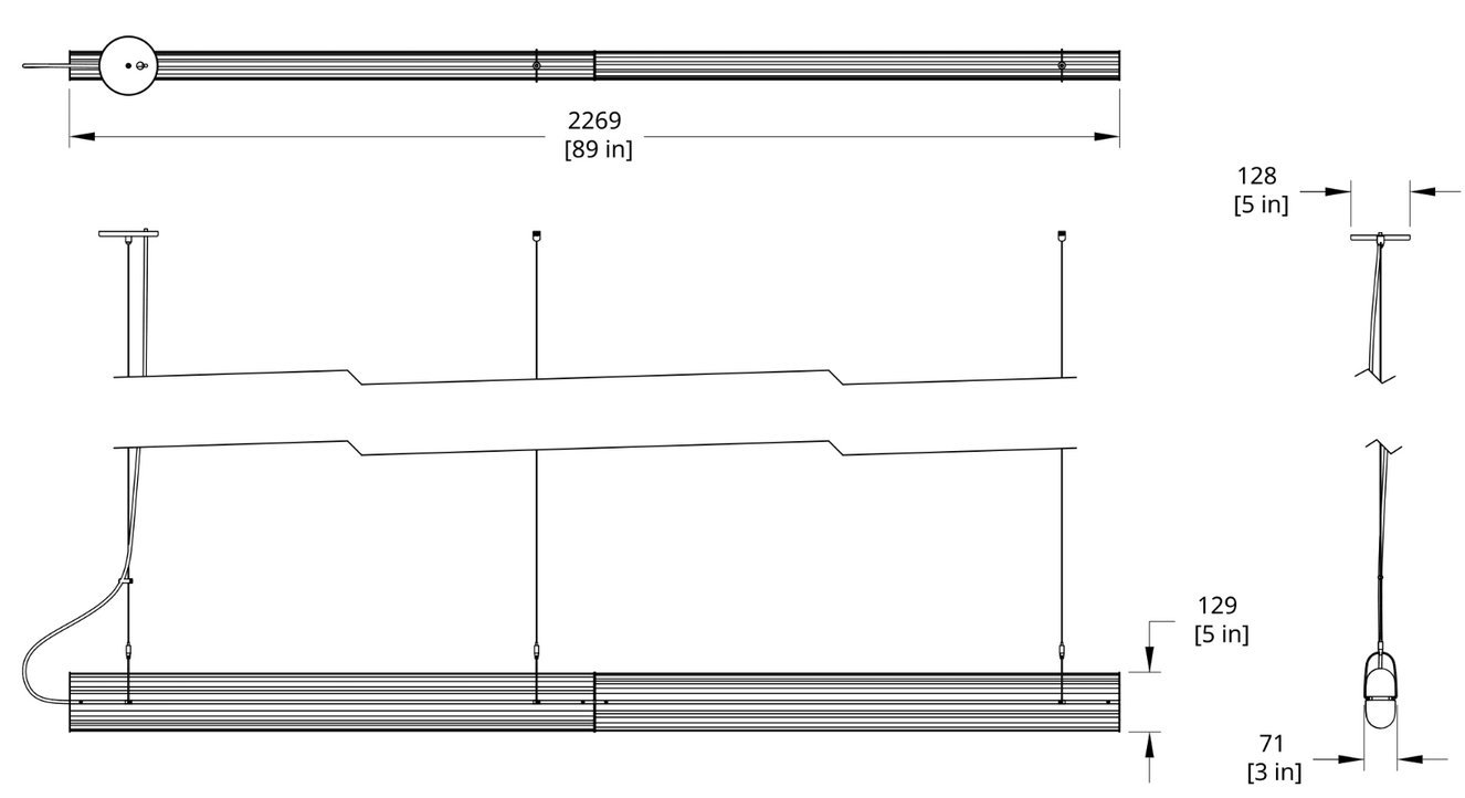 Product specifications for Direct / Natural Anodized / Phase w/ 2700K