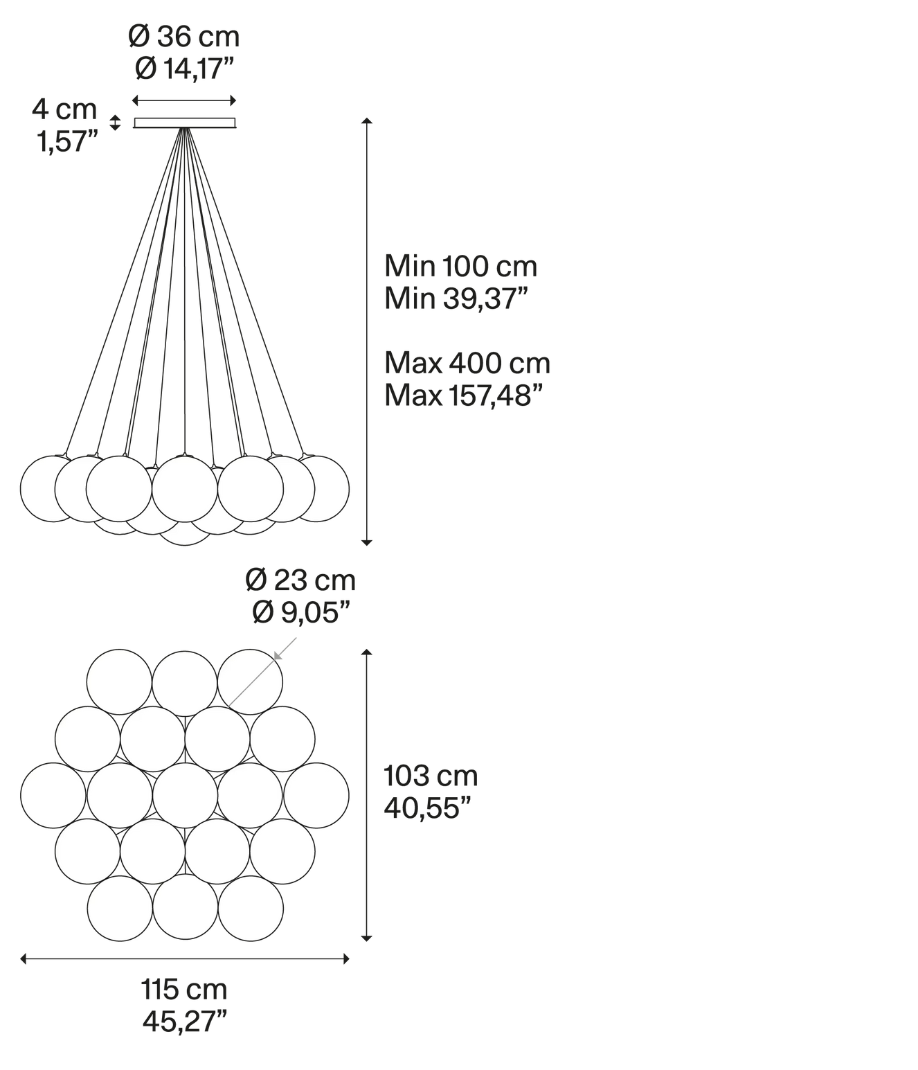 Product specifications for 2700K / Matte White w/ White / Clear