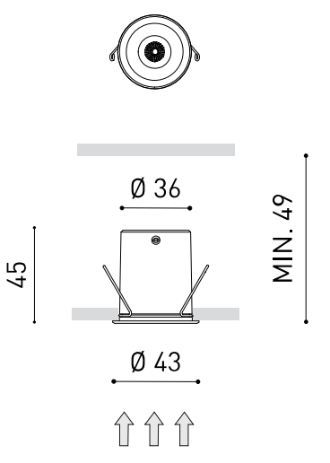 Product specifications for Black / 19° / 2700K w/ IP20