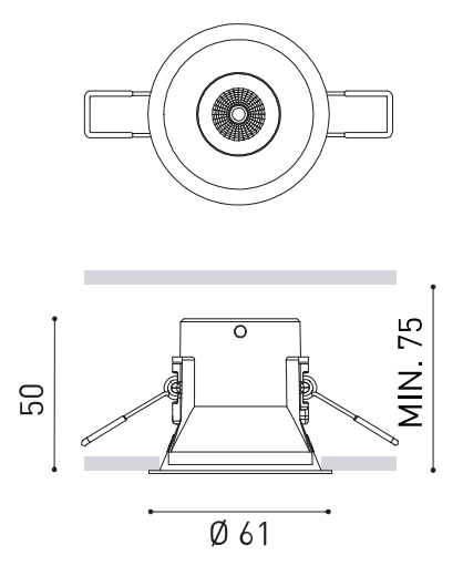 Product specifications for Black / 23° w/ IP20 / 2700K w/ No Dim