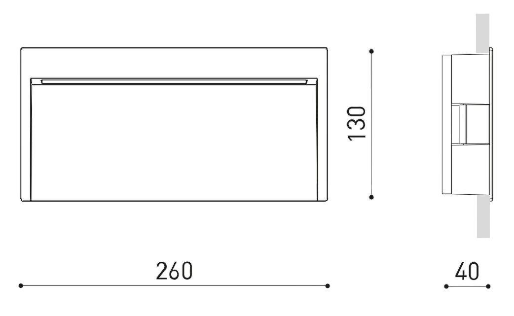 Product specifications for Textured Grey / 2700K / No Dim