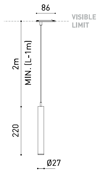 Product specifications for Spot (18°) / Textured Black / 2700K