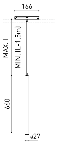 Product specifications for 2M SPOT / Textured Black / 2700K w/ 18°