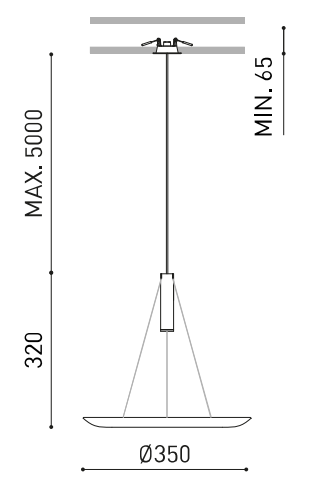 Product specifications for Textured Black / Max. 2 m / 2700K w/ No Dim