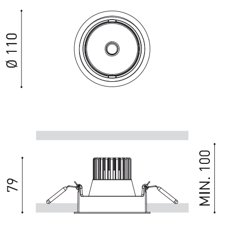 Product specifications for TUNABLE WHITE / Textured Black / 2700K - 5000K w/ 14°