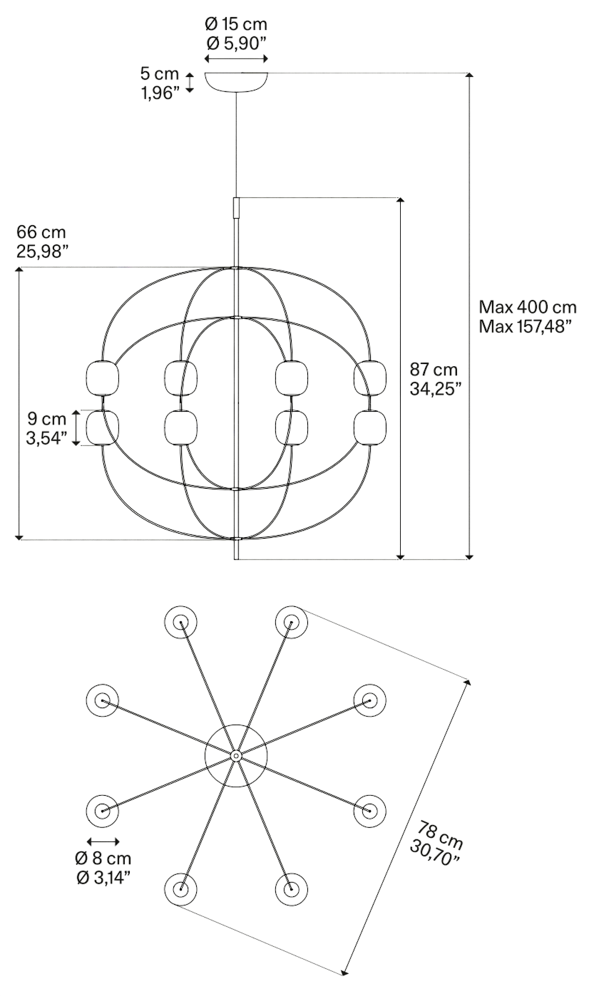 Product specifications for Black Chrome / 2700K