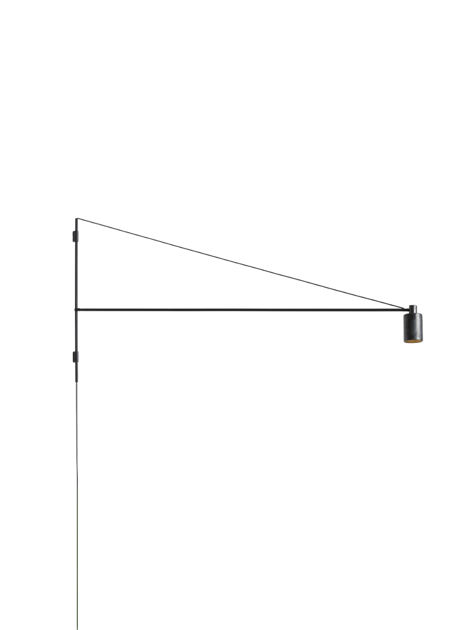 Photo studio of a fixture wall lamp in a white ground.