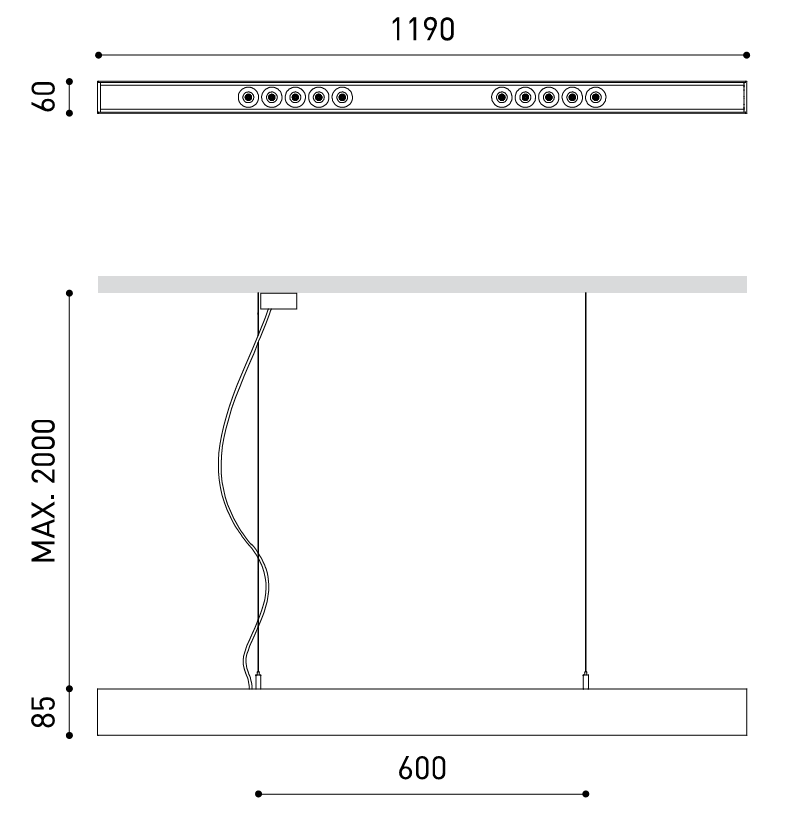 Product specifications for 119' cm Flood / Textured Black / No Dim w/ 2700K