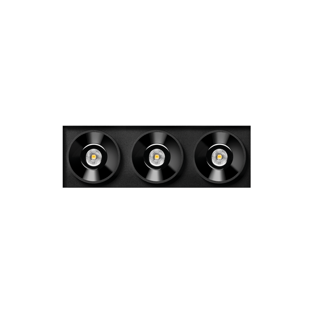 Black Foster Trimless - 3 Light's