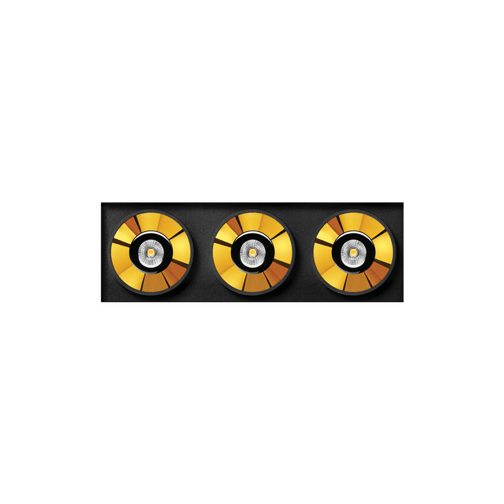 Black Foster Trimless - 3 Light's
