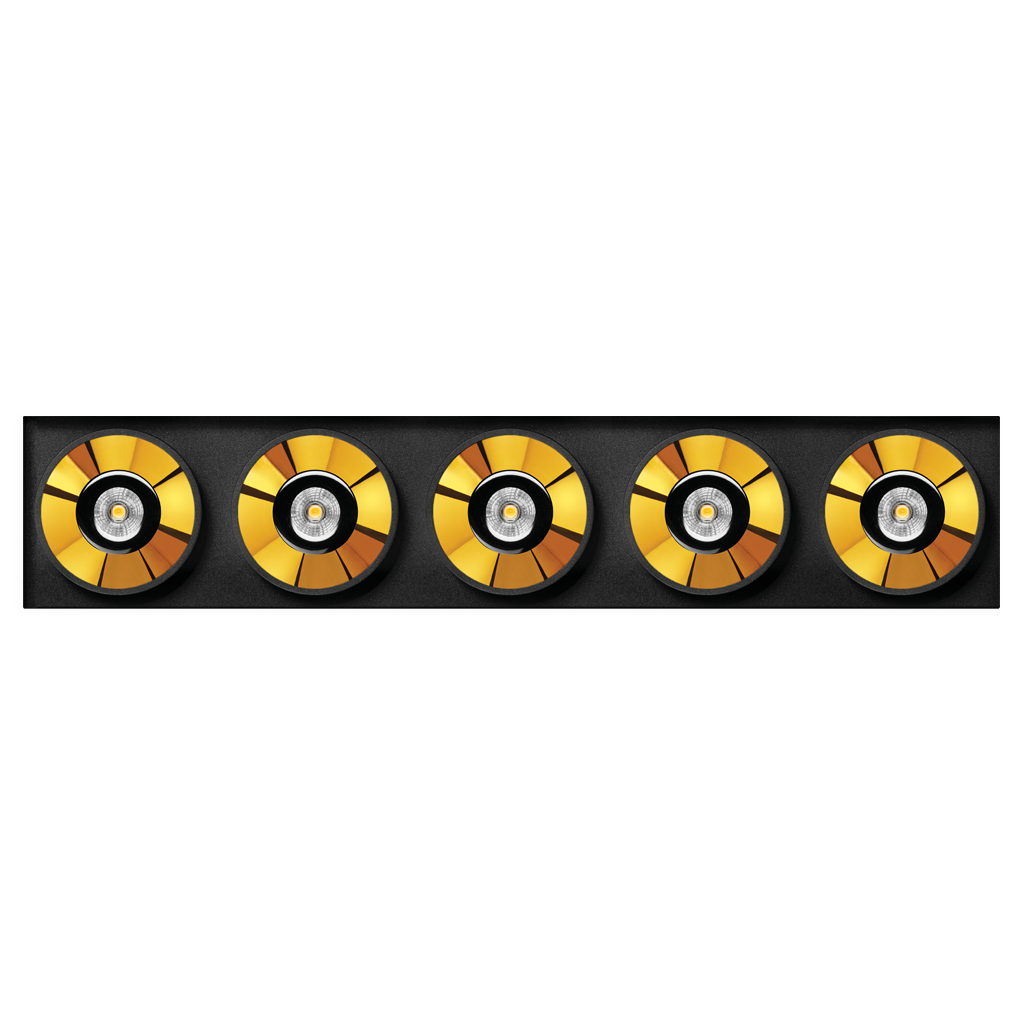 Black Foster Trimless - 5 Light's