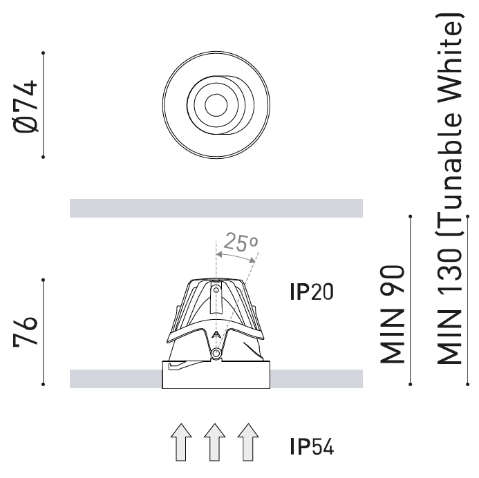 Product specifications for Gold / 12° Super Spot / 2700K
