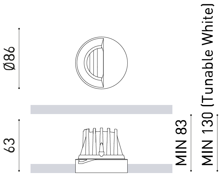 Product specifications for Matt Black / 2700K