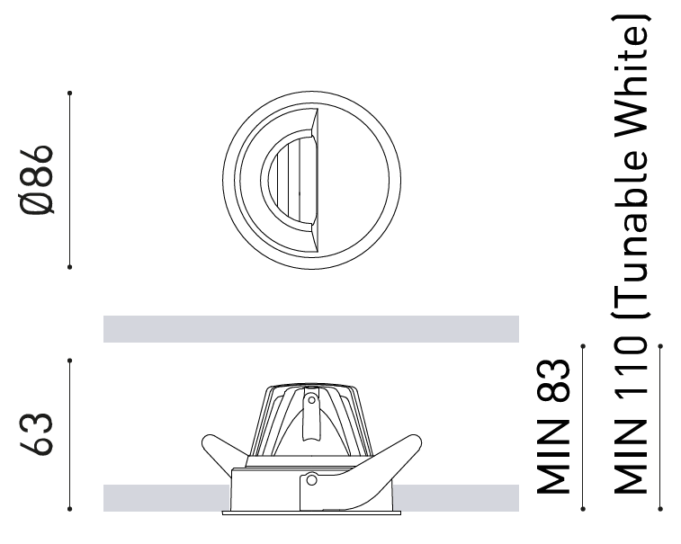 Product specifications for Matt Black / 2700K