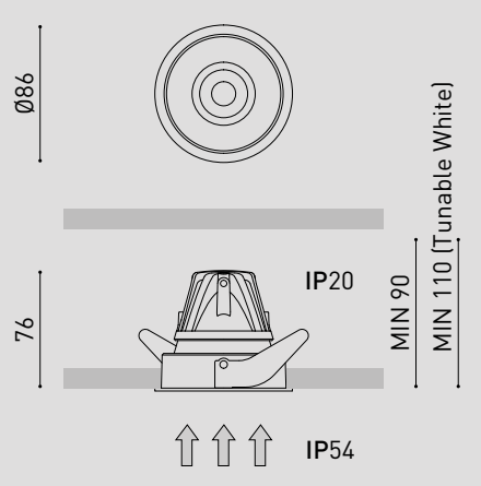 Product specifications for Matt Black / 12° Super Spot / 2700K