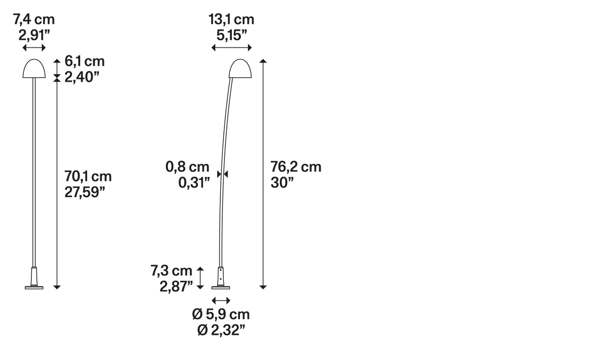 Product specifications for Matte Anthracite / Cioèt 70 / 2200K