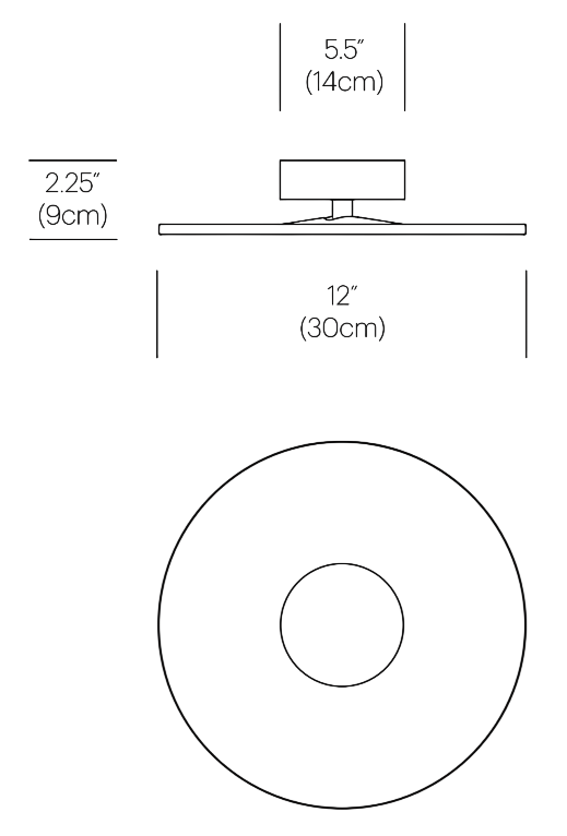Product specifications for 30 cm (12")