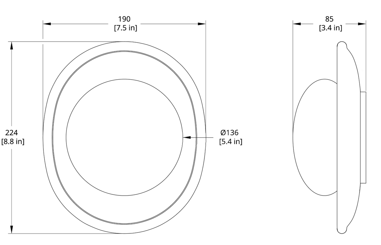 Product specifications for Small 9" / Blush / DALI w/ 2700K