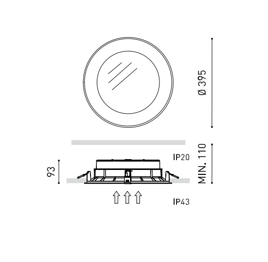Product specifications for Maxi 2 / IP43 / No Dim w/ 3000K
