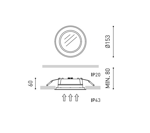 Product specifications for Mini 2 / IP43 / No Dim w/ 2700K