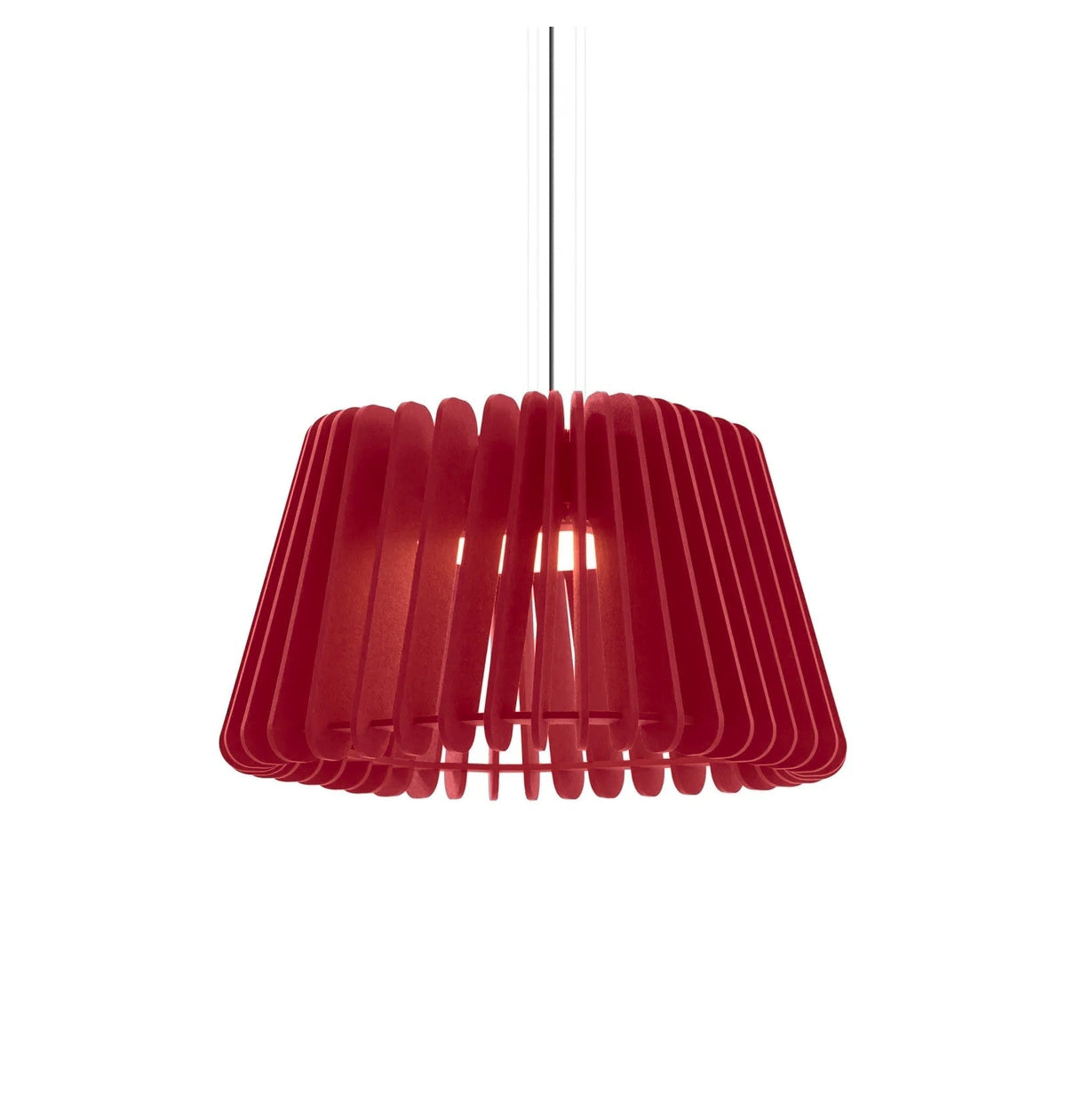 Flexxica Gamma Square acoustic pendant light in Carmine ARCHI felt