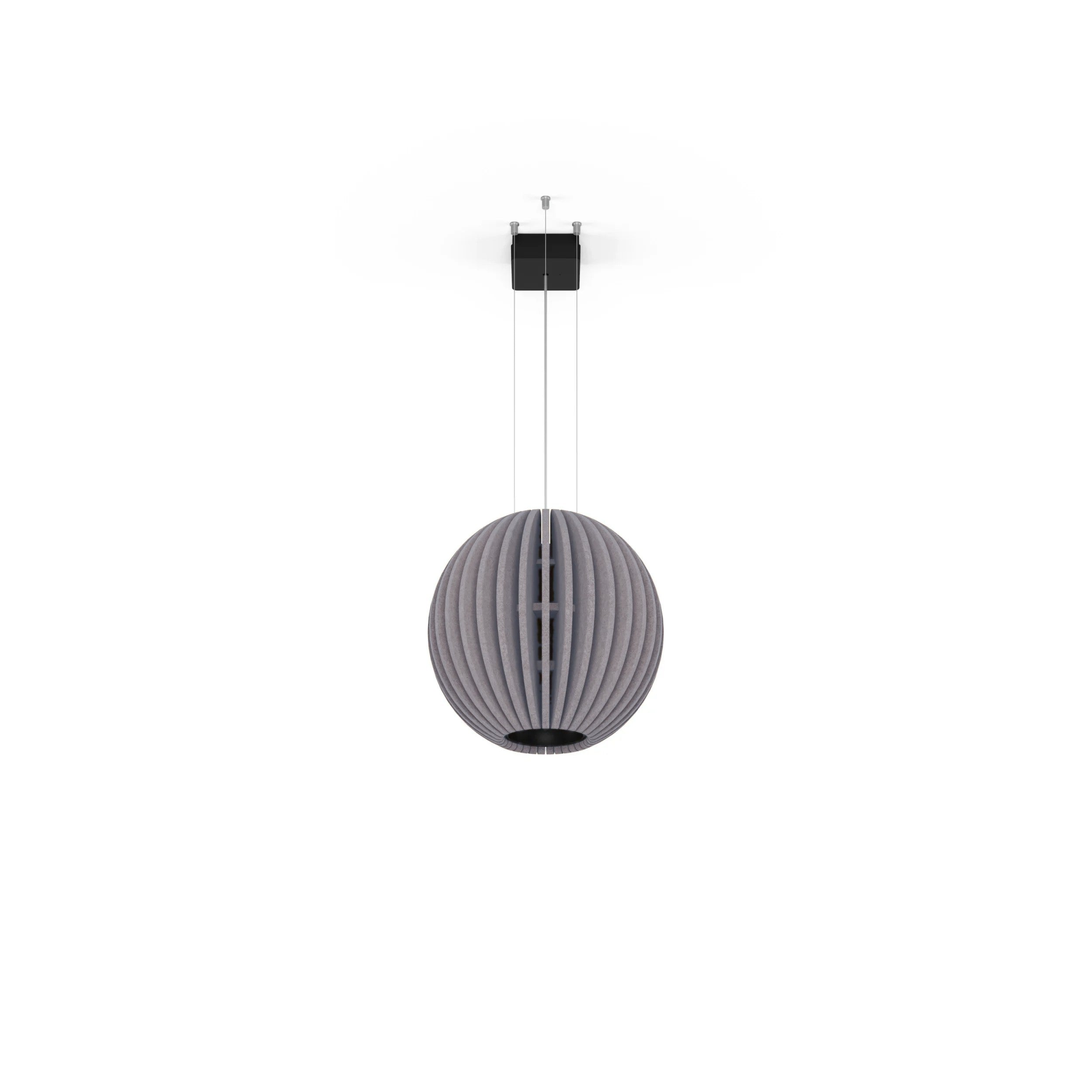 Flexxica Globe acoustic pendant light in Concrete ARCHI felt