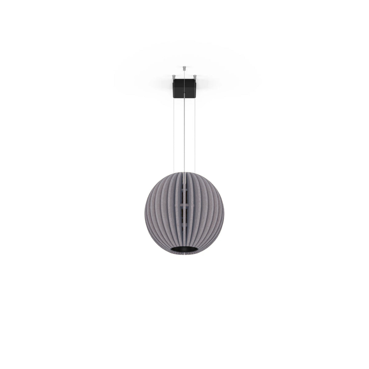 Flexxica Globe acoustic pendant light in Concrete ARCHI felt