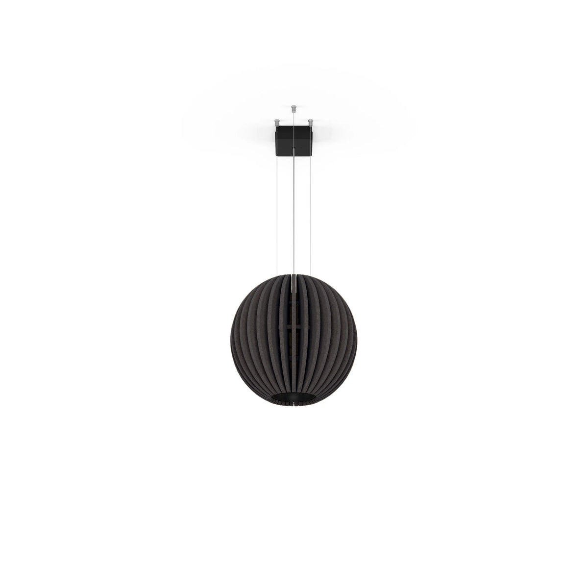 Flexxica Globe acoustic pendant light in Iron ARCHI felt